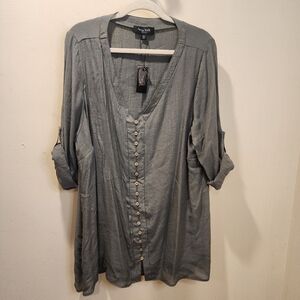 Arna York  Button-Down Blouse Size 18/20 Nwt